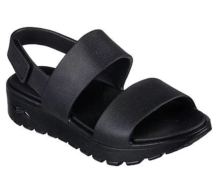 Skechers Women's Arch Fit Footsteps Day Dream Platform Sandals: Black Foamies with Adjustable Ankle Strap & Cushioned Arch Fit Footbed - Size 40, Ultimate Comfort Skechers Women's Arch Fit Footsteps Day Dream Platform Sandals: Black Foamies with Adjustable Ankle Strap & Cushioned Arch Fit Footbed - Size 40, Ultimate Comfort