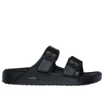 Skechers Women's Arch Fit Cali Breeze 2.0 Slide Sandals with Luxe Foam Cushioning and Adjustable Buckle Straps, Size 39, Black - Skechers