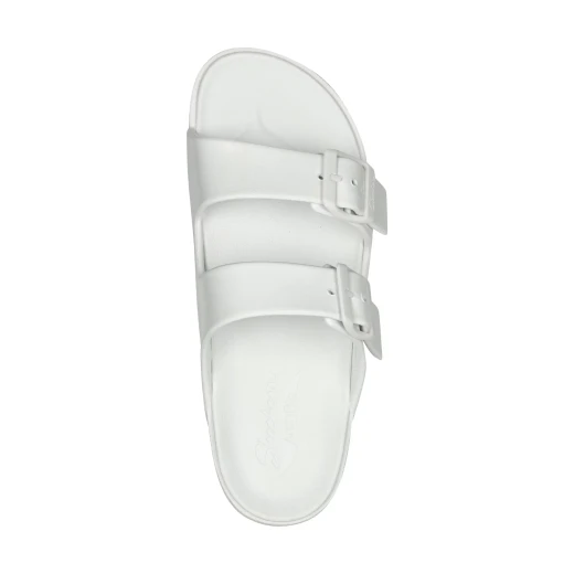 Skechers Women's Arch Fit Cali Breeze 2.0 Slide Sandals White Size 36 Adjustable Buckle Straps Luxe Foam Cushioned Footbed Comfortable Summer Style - Skechers - Image 4