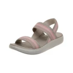 BOBS from Skechers Women's Summer Skipper Sandals with Adjustable Heel Strap and Cushioned Plush Foam Footbed Taupe Size 36 - Skechers