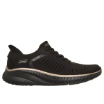 Skechers BOBS Sport Squad Chaos Women's Running Shoes Hands Free Slip Ins Black 36 Featuring Memory Foam Cushioning Vegan Design Ideal For Daily Wear And Active Lifestyles - Skechers