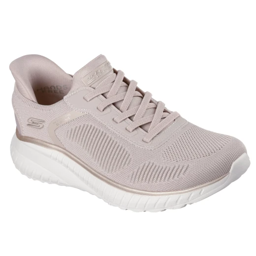 Skechers Women's BOBS Sport Squad Chaos Running Shoe with Hands Free Slip-ins Technology, Memory Foam Insole, Vegan Design, and Heel Pillow Support - Size 36 Natural - Skechers - Image 3
