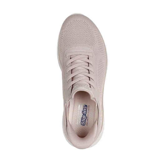 Skechers Women's BOBS Sport Squad Chaos Running Shoe with Hands Free Slip-ins Technology, Memory Foam Insole, Vegan Design, and Heel Pillow Support - Size 36 Natural - Skechers - Image 4