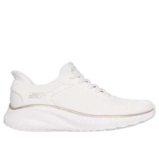 Skechers BOBS Sport Squad Chaos Women's Running Shoe Hands Free Slip ins White Size 37.5 Memory Foam Insole Vegan Design Comfortable Athletic Sneakers - Skechers - Image 2