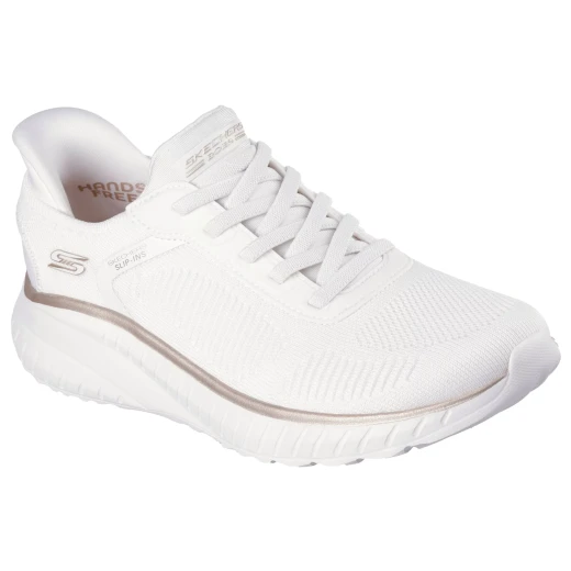 Skechers BOBS Sport Squad Chaos Women's Running Shoe Hands Free Slip ins White Size 37.5 Memory Foam Insole Vegan Design Comfortable Athletic Sneakers - Skechers - Image 3