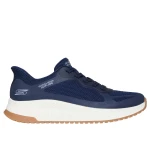 Skechers Women's BOBS Squad 4 Staple Look Slip-ins Sneakers Navy Blue Size 41 Featuring Memory Foam Insole Hands Free Slip On Athletic Shoes for Women - Skechers