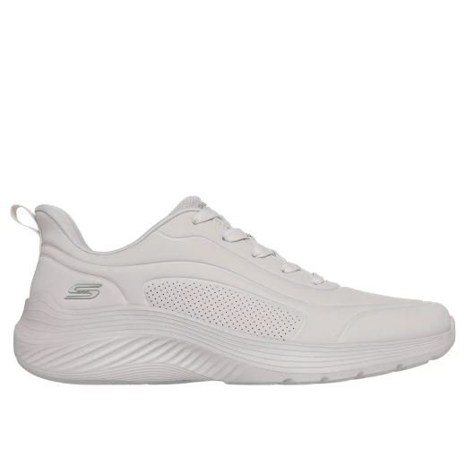 Skechers BOBS Sport Squad Waves Men's Athletic Lace Up Shoes with Memory Foam Insole. Off White Textile Upper, Embossed Details. Comfortable and Stylish Fit. Size 45.