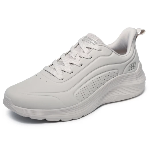 Skechers BOBS Sport Squad Waves Men's Athletic Lace Up Shoes with Memory Foam Insole. Off White Textile Upper, Embossed Details. Comfortable and Stylish Fit. Size 45. - Skechers - Image 4