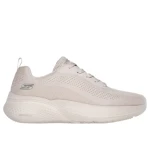 Skechers BOBS Infinity Men's Athletic Sneakers Taupe Size 45 Lace Up Knit Upper Memory Foam Insole Comfortable Stylish Footwear for Men Everyday Wear 118250 DKGY - Skechers