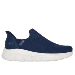 Skechers Men's BOBS Sport B Flex Slip On Sneakers in Navy Blue with Memory Foam Insole. Hands Free Slip Ins Design. Size 44, Laceless for Easy Wear - Skechers