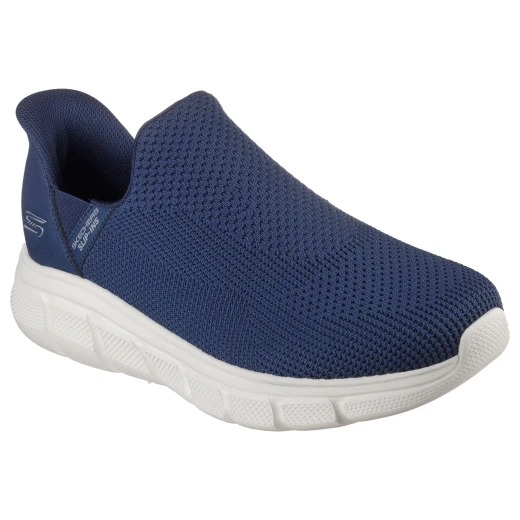 Skechers Men's BOBS Sport B Flex Slip-ins Navy Laceless Sneakers with Memory Foam Insole 43. Engineered Mesh Upper, Twin Gore Panels for Easy Wear, Comfortable Athletic Shoes - Skechers - Image 3