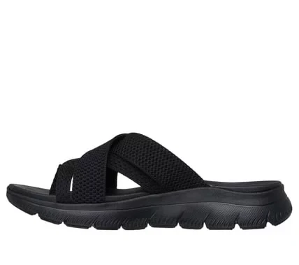 Skechers Women's Summits Fantasy Walk Vegan Strappy Sandals in Black, Featuring a Knitted Upper and Cushioned Yoga Foam Footbed, Size 37 for Breezy Comfort - Skechers - Image 5