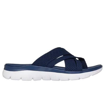 Skechers Women's Summits Fantasy Walk Vegan Strappy Sandals with Knitted Upper and Yoga Foam Footbed, Navy, Size 37 for Breezy Comfort on Sunny Days - Skechers - Image 2