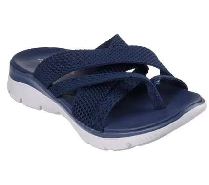 Skechers Women's Summits Fantasy Walk Vegan Strappy Sandals with Knitted Upper and Yoga Foam Footbed, Navy, Size 37 for Breezy Comfort on Sunny Days - Skechers - Image 3