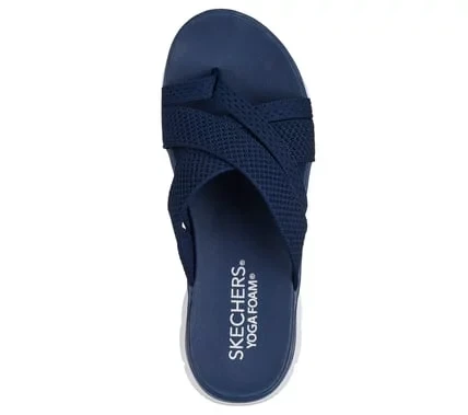 Skechers Women's Summits Fantasy Walk Vegan Strappy Sandals with Knitted Upper and Yoga Foam Footbed, Navy, Size 37 for Breezy Comfort on Sunny Days - Skechers - Image 4
