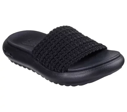 Skechers Women's Arch Fit Cloud Oh She Pretty Vegan Slide Sandals with Stretch Fit Braided Band Upper, Contoured Arch Fit Support, Black Color, Size 37, SKU 119789 BBK - Skechers - Image 3