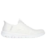 Skechers Women's GO WALK Travel Off White Breathable Mesh Walking Shoes 40 with Ultra Go Cushioning and Goga Mat Insole - Skechers