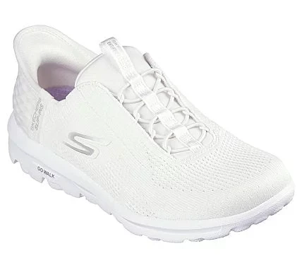 Skechers Women's GO WALK Travel Off White Breathable Mesh Walking Shoes 40 with Ultra Go Cushioning and Goga Mat Insole - Skechers - Image 4