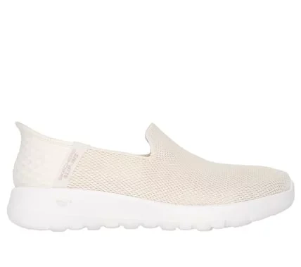 Skechers Women's GO WALK Joy Vela Slip-ins Off White 40 Sneakers with Stretch Fit Mesh Knit Upper, Air-Cooled Memory Foam Insole, and 5-GEN Cushioning for Ultimate Comfort - Skechers - Image 2