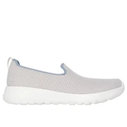 Skechers Women's GO WALK Joy Joselin Taupe Walking Shoes Size 37.5 with StretchFit Breathable Knit Upper, Air Cooled Goga Mat Insole, and 5GEN Cushioned Midsole for All Day Comfort
