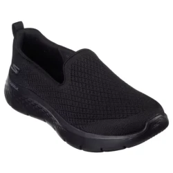 Skechers Women's GO WALK Flex Athletic Sneakers Black 37 Featuring Air Cooled Goga Mat Insole Ultra Go Cushioning Engineered Mesh Upper Vegan Design Ideal for Daily Walking Comfort