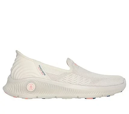 Skechers Women's Hands Free Slip-ins GO WALK Anywhere Telyn Walking Shoes with Arch Fit Insole, Hyper Burst Cushioning, and Goodyear Anti slip Outsole. Size 39.5, Natural Color.