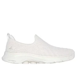 Skechers Women's GO WALK 7 Amina Slip On Comfort Walking Shoes Off White Size 41 Stretch Fit Air Cooled Goga Mat Ultra Go Cushioning