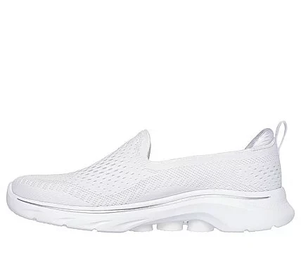 Skechers Women's GO WALK 7 Vina Laceless Vegan Walking Shoes White Engineered Knit Upper Air-Cooled Goga Mat Insole Ultra GO Cushioning Hyper Pillar Technology Size 40 - Skechers - Image 13