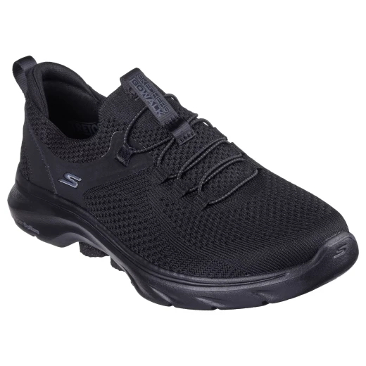 Skechers Women's GO WALK 7 Abie Walking Shoes Black Mesh Synthetic Upper Stretch Laces Air Cooled Goga Mat Insole Size 37 EU - Skechers - Image 3