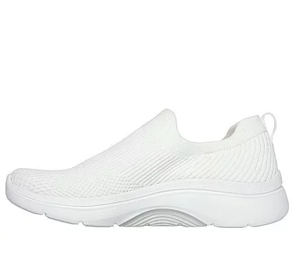 Skechers Women's Go Walk Arch Fit 2.0 Paityn Laceless Walking Shoes with Stretch Fit Knit Upper, Removable Arch Fit Insole, Ultra Go Cushioning, White, Size 40 - Skechers - Image 4