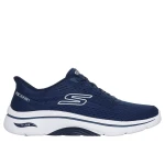 Skechers Women's GO WALK Arch Fit 2.0 Slip-ins: Kathy Athletic Shoes with Engineered Knit Upper, Arch Fit Insole, Comfort Pillars, and Navy Color in Size 37.5 - Skechers