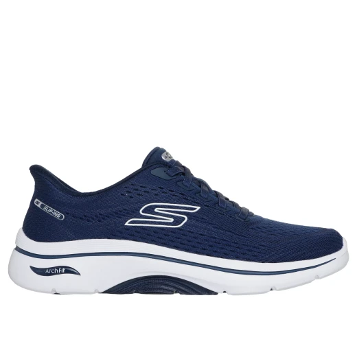 Skechers Women's GO WALK Arch Fit 2.0 Slip-ins: Kathy Athletic Shoes with Engineered Knit Upper, Arch Fit Insole, Comfort Pillars, and Navy Color in Size 37.5 Skechers Women's GO WALK Arch Fit 2.0 Slip-ins: Kathy Athletic Shoes with Engineered Knit Upper, Arch Fit Insole, Comfort Pillars, and Navy Color in Size 37.5
