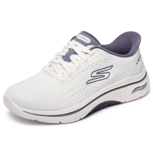Skechers Women's GO WALK Arch Fit 2.0 Slip-ins Kathy Walking Shoes with Arch Support and Hands Free Design, Featuring ULTRA GO Cushioning and Comfort Pillars, Size 40 / White - Skechers - Image 4