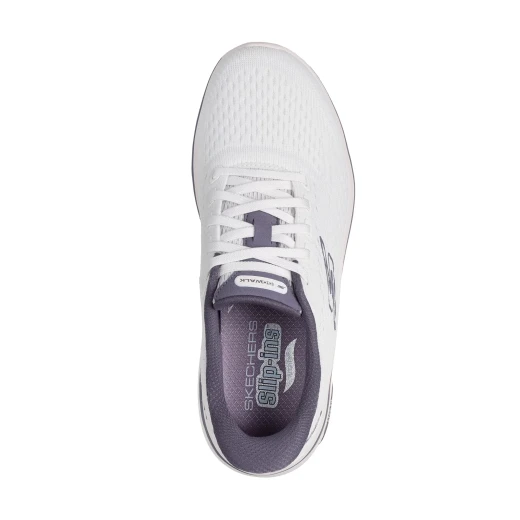 Skechers Women's GO WALK Arch Fit 2.0 Walking Shoes with Hands Free Slip-ins Technology, Featuring Engineered Knit Upper, Comfort Pillars, Removable Arch Fit Insole, White, Size 37 - Skechers - Image 6