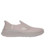 حذاء سكيتشرز للمشي للنساء GO WALK NOW مقاس 36.5 لون بني فاتح بنعل داخلي ميموري فوم مريح ومقاوم للانزلاق للعمل - سكيتشرز