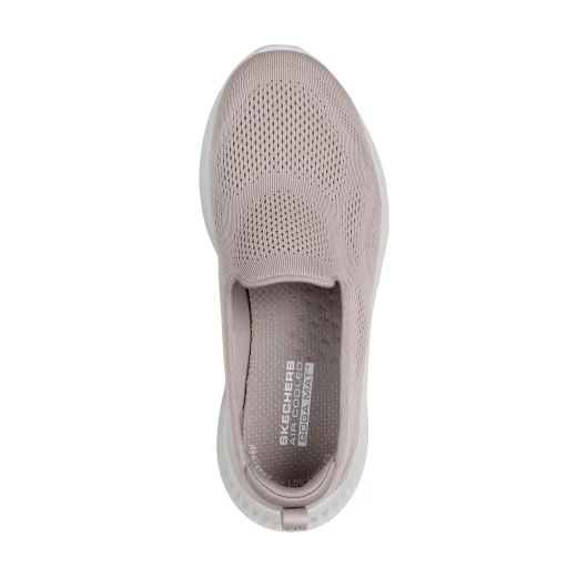 Skechers Women's GO Walk Now Eliana Taupe Walking Shoes with Air Cooled Goga Mat Insole and Ultra Light Midsole Cushioning, Size 39, Vegan Design - Image 4