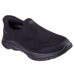 Skechers Women's GO WALK 8 Hands Free Slip-ins Black Nova Comfort Walking Shoes with Air-Cooled Goga Mat Insole and Ultra GO Cushioning 37.5 - Skechers