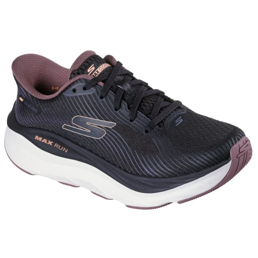 حذاء جري Skechers Max Run للنساء، أسود اللون، مقاس 37، مع توسيد Max و نعل خارجي من Goodyear للمتانة القصوى والأداء العالي - سكيتشرز - Image 3
