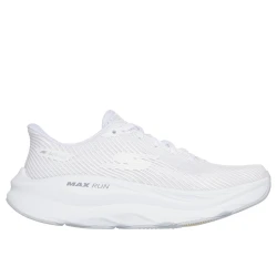 Skechers Women's Max Run 40 White Trainers Featuring Air Cooled Goga Mat Insole for Superior Comfort and Slip In Heel for Easy Wear and Secure Fit. Lace Closure for Adjustability.