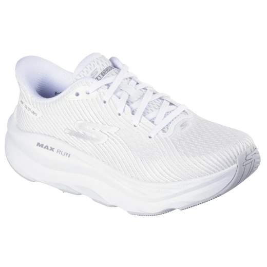 Skechers Women's Max Run Trainers White 36 with Air Cooled Goga Mat Insole for Comfort and Slip In Heel for Easy Wear Lace Up Closure for Adjustable Fit and Versatile Style - Skechers - Image 3