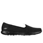 Skechers Women's Go Walk Lite - Sweet Gal Mesh Slip On Walking Shoes with Air Cooled Goga Mat Insole and Lightweight 5GEN Cushioning - Size 37 / Black - Skechers