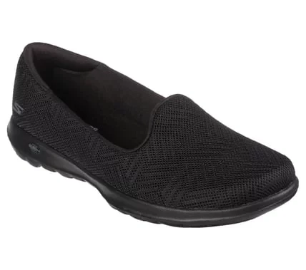 Skechers Women's Go Walk Lite - Sweet Gal Mesh Slip On Walking Shoes with Air Cooled Goga Mat Insole and Lightweight 5GEN Cushioning - Size 37 / Black - Skechers - Image 3