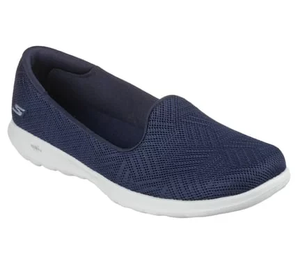Skechers Women's GO WALK Lite Sweet Gal Navy Mesh Slip On Walking Shoes Size 39 Featuring Air Cooled Goga Mat Insole and Lightweight 5GEN Cushioning for Ultimate Comfort and Style - Skechers - Image 3