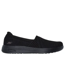 Skechers Women's Arch Fit Inspire Sydney Skimmer Shoes with Stretch Fit Mesh Upper, Lightweight Ultra Go Cushioning, and Removable Arch Fit Insole, Size 37.5, Black Color