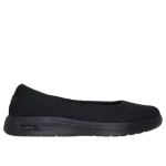 Skechers Women's Arch Fit Inspire Ballet Skimmer Black Vegan Mesh Shoes with Removable Arch Fit Insole and Lightweight ULTRA GO Cushioned Midsole Size 37 - Skechers