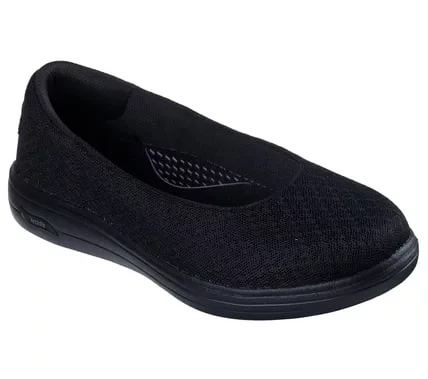 Skechers Women's Arch Fit Inspire Ballet Skimmer Black Vegan Mesh Shoes with Removable Arch Fit Insole and Lightweight ULTRA GO Cushioned Midsole Size 37 - Skechers - Image 3