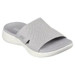 Skechers Women's On The GO 600 Adore Slide Sandals Grey Size 36 Featuring Stretch Fit Mesh Upper, Contoured Goga Mat Footbed & 5GEN Cushioning for Ultimate Comfort & Style - Skechers