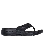 Skechers Women's Go Walk Arch Fit Sandal with Dazzle Rhinestone Detail in Black, Featuring Arch Fit Support, Ultra Go Cushioning, and Size 37 for Women's Footwear - Skechers