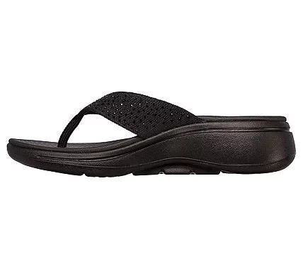 Skechers Women's Go Walk Arch Fit Sandal with Dazzle Rhinestone Detail in Black, Featuring Arch Fit Support, Ultra Go Cushioning, and Size 37 for Women's Footwear - Skechers - Image 4