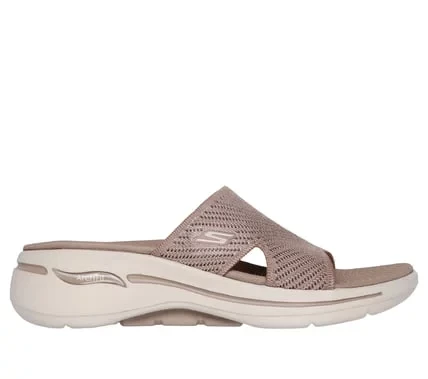 Skechers Women's GO Walk Arch Fit Allure Sandals Taupe Size 37 Featuring Arch Fit Technology and ULTRA GO Cushioning for All Day Comfort and Support, Perfect for Summer Days - Skechers - Image 2